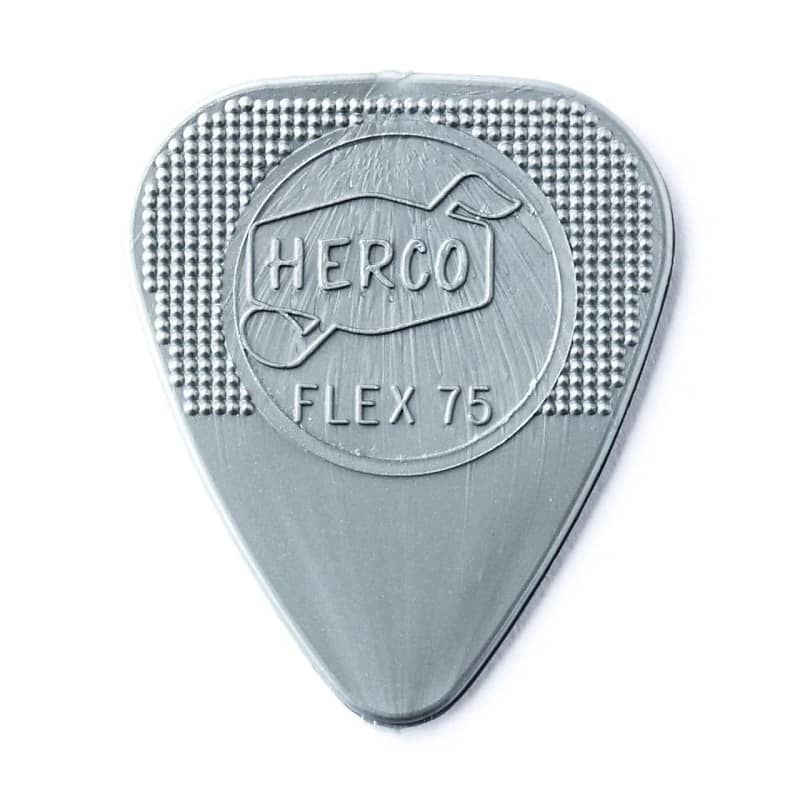 Dunlop HE211P Herco Flex Series Flex 75 Nylon Guitar Pick - 12pk Silver