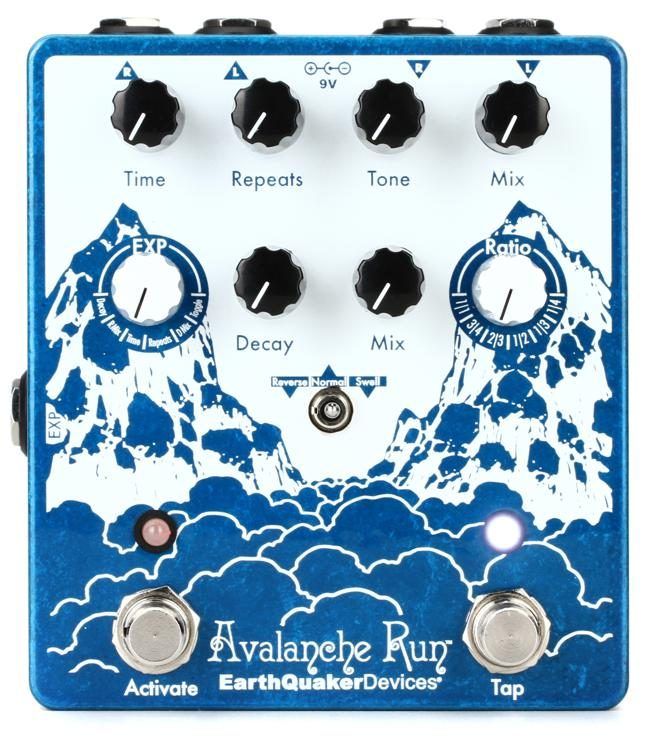 EarthQuaker Devices Avalanche Run V3 Stereo Reverb & Delay with Tap Tempo Guitar Pedal