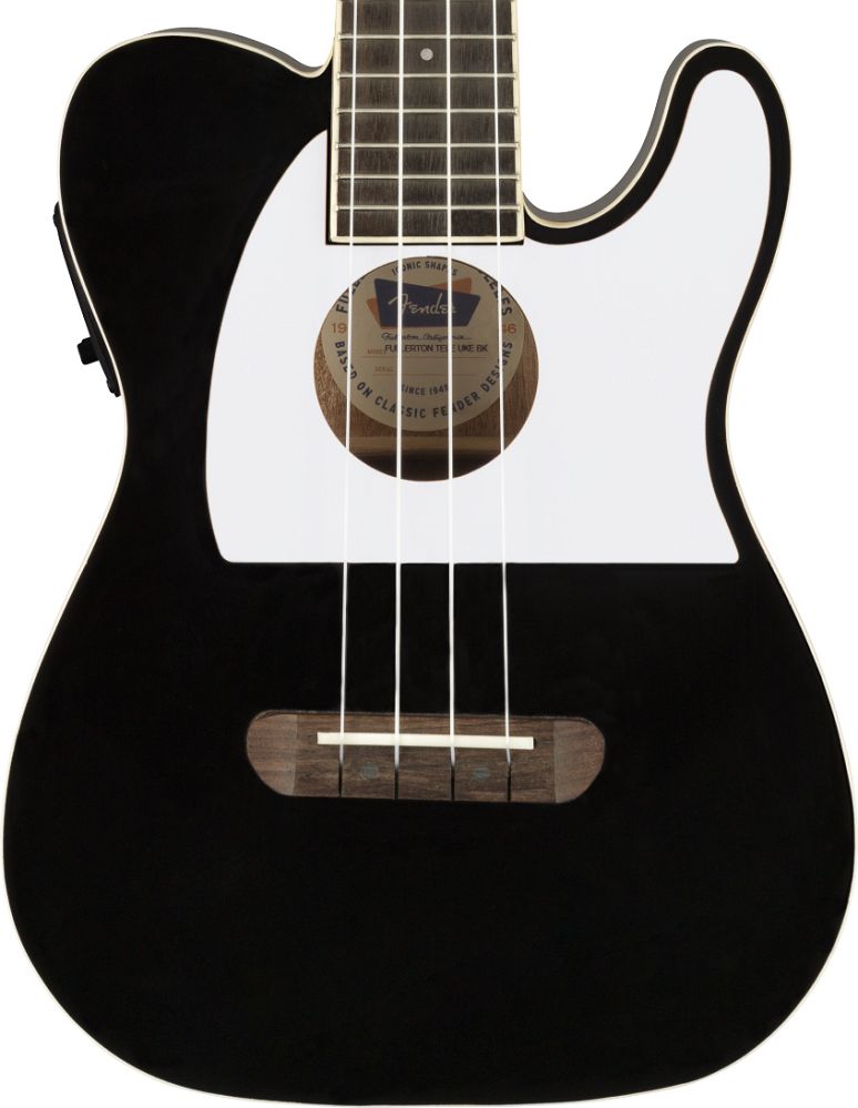 Fender Fullerton Telecaster Ukulele with Walnut Fingerboard - Black