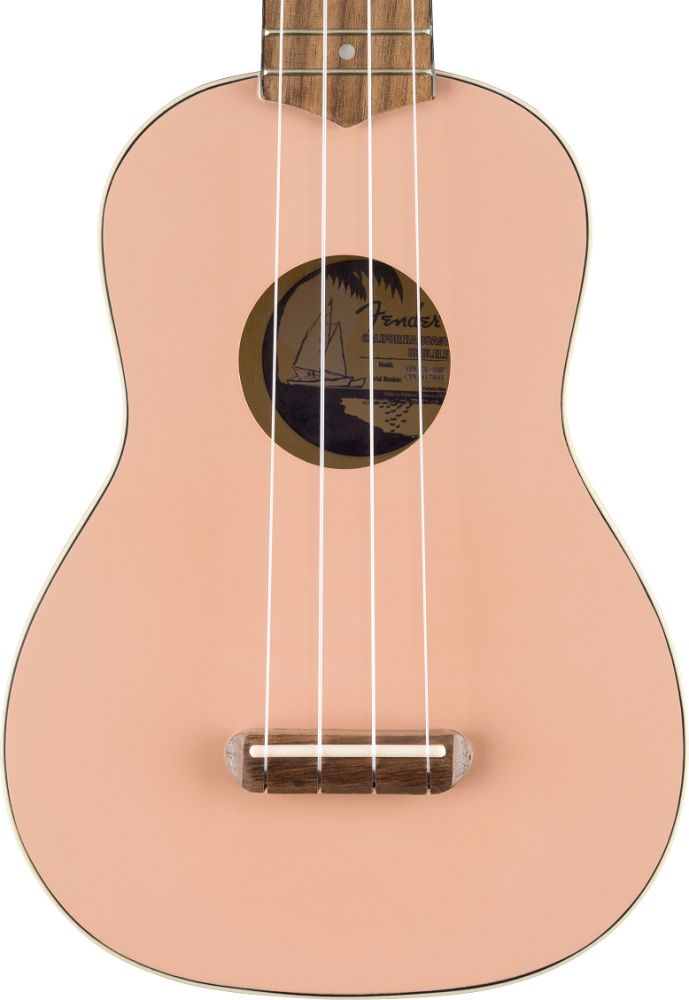 Fender Ukulele Venice with Walnut Fingerboard - Shell Pink