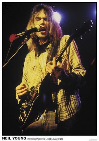 Neil Young - London 1976 - 24"x36" Poster