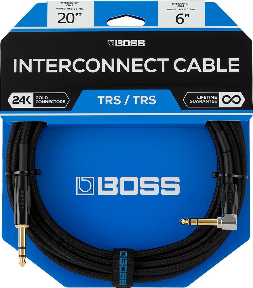 Boss 3' TRS Cable Angled/Straight