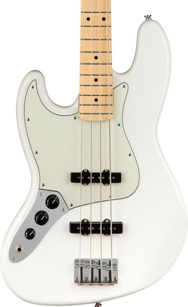 USED Fender Player Jazz Bass Left Handed with Maple Fingerboard - Polar White