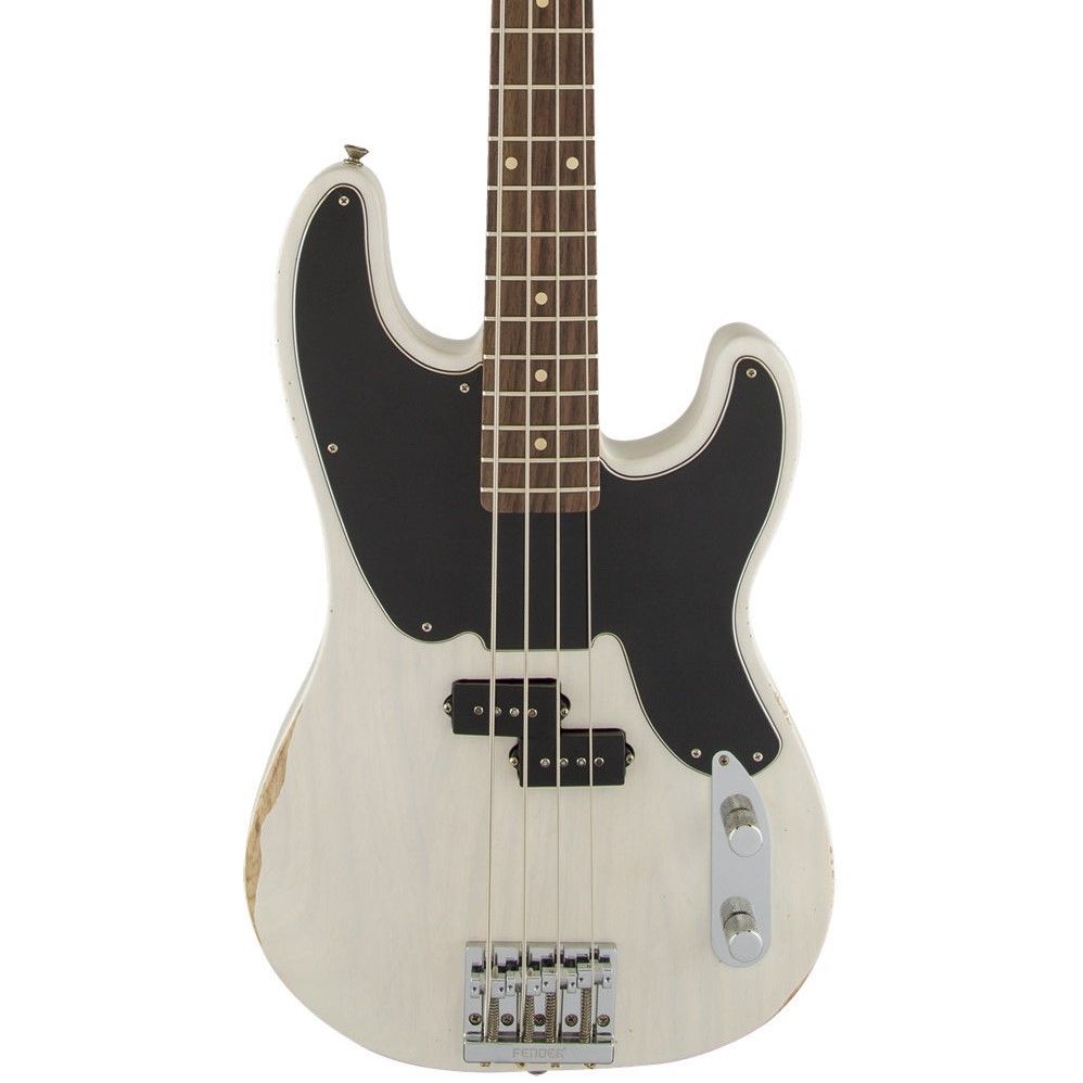 Fender Mike Dirnt Road Worn Precision Bass with Rosewood Fingerboard - White Blonde
