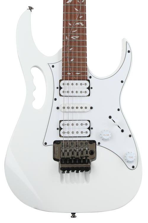 Ibanez JEMJR-WH Steve Vai Artist Signature Guitar with Jatoba Fingerboard - White