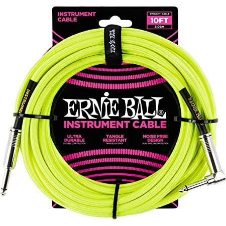 Ernie Ball 10' Braided Neon Yellow