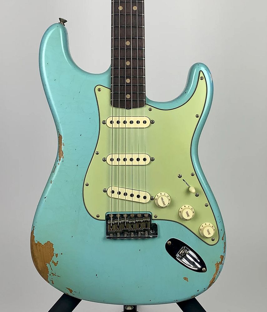 Fender Custom Shop 1963 Strat Heavy Relic Faded Aged Sonic Blue