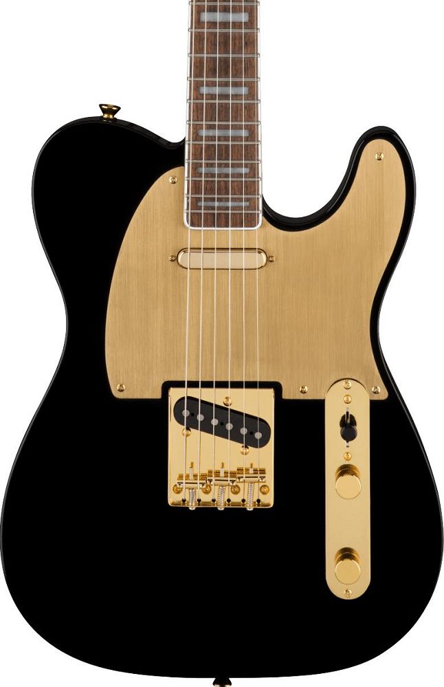 Squier 40th Anniversary Telecaster Gold Edition with Laurel Fingerboard - Black