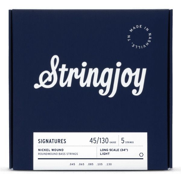 Stringjoy 5 String Bass Light-Top/Heavy-Bottom Gauge (45-130)  Bass