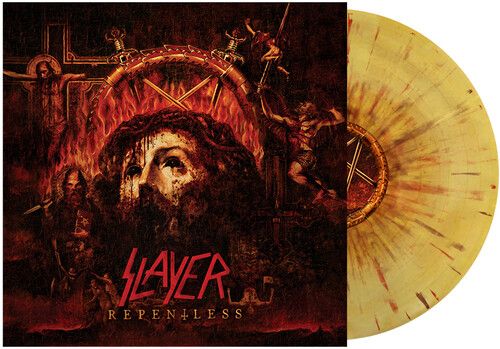 Slayer - Repentless (Beer Mustard Swirl w/ Red &amp; Brown Splatter)