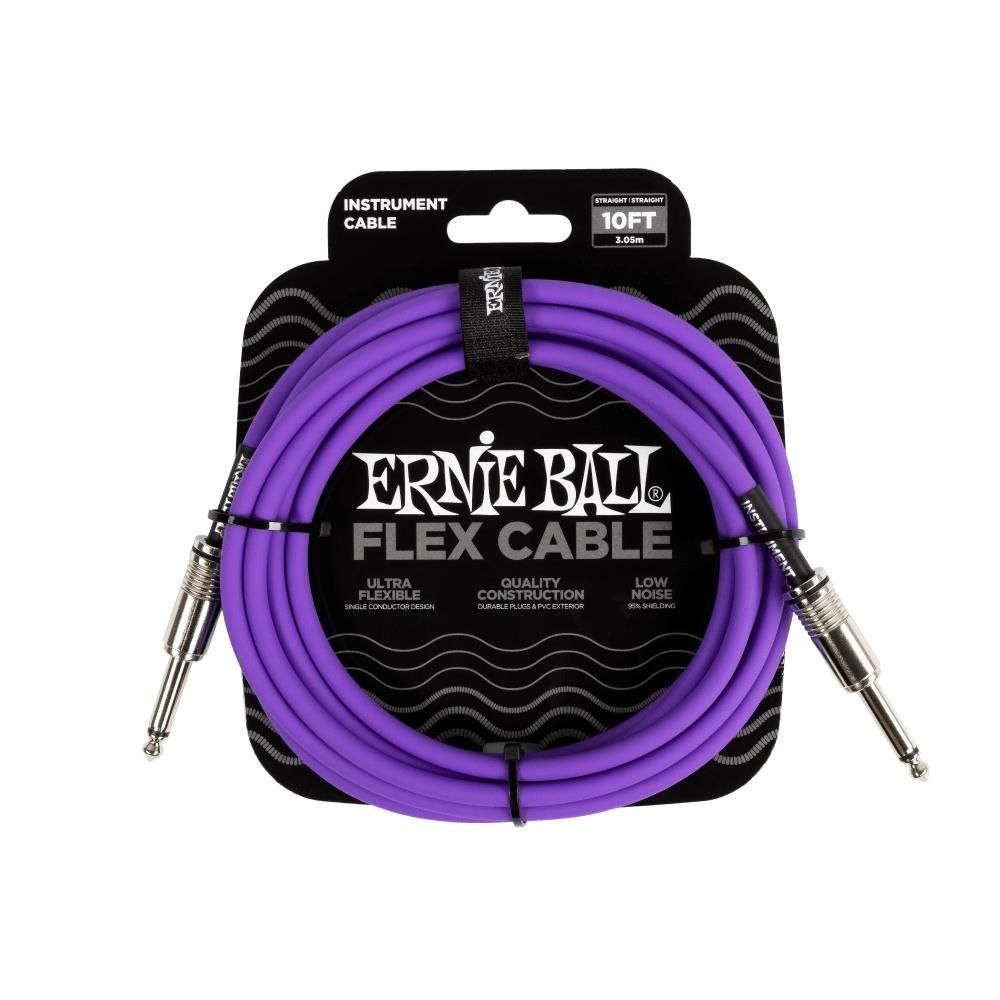 Ernie Ball Flex Cable Straight/Straight 10' - Purple