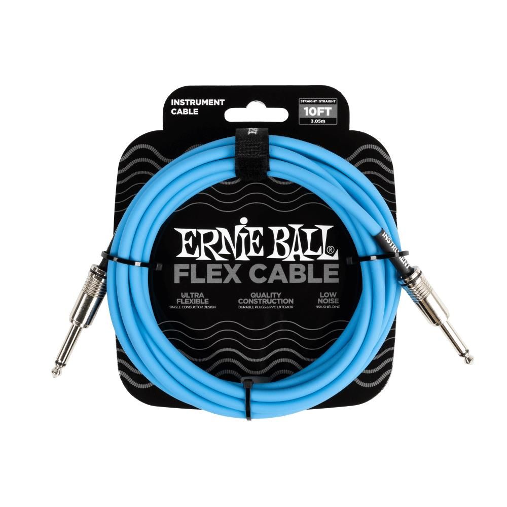 Ernie Ball Flex Straight/Straight 10' Instrument Cable - Blue