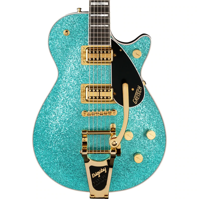 Gretsch G6229TG Limited Edition Players Edition Sparkle Jet BT with Bigsby and Gold Hardware, Ebony Fingerboard - Ocean Turquoise Sparkle