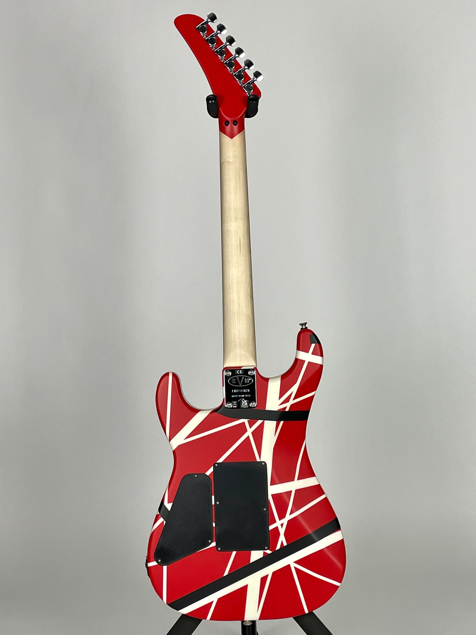 EVH Striped Series 5150 with Maple Fingerboard - Red with Black and White Stripes