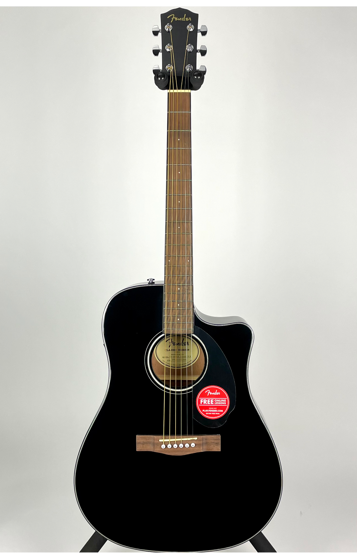 Fender CD-60SCE Dreadnought Acoustic/Electric with Walnut Fingerboard - Black