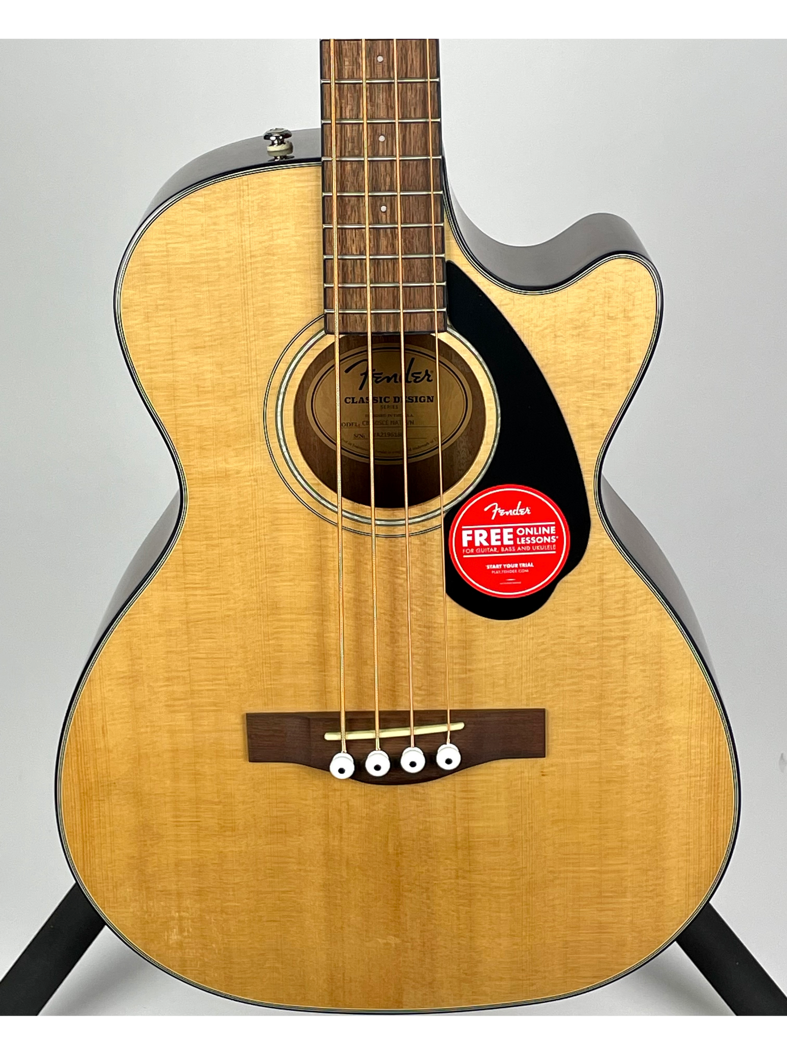 Fender CB-60SCE Acoustic Bass with Laurel Fingerboard - Natural