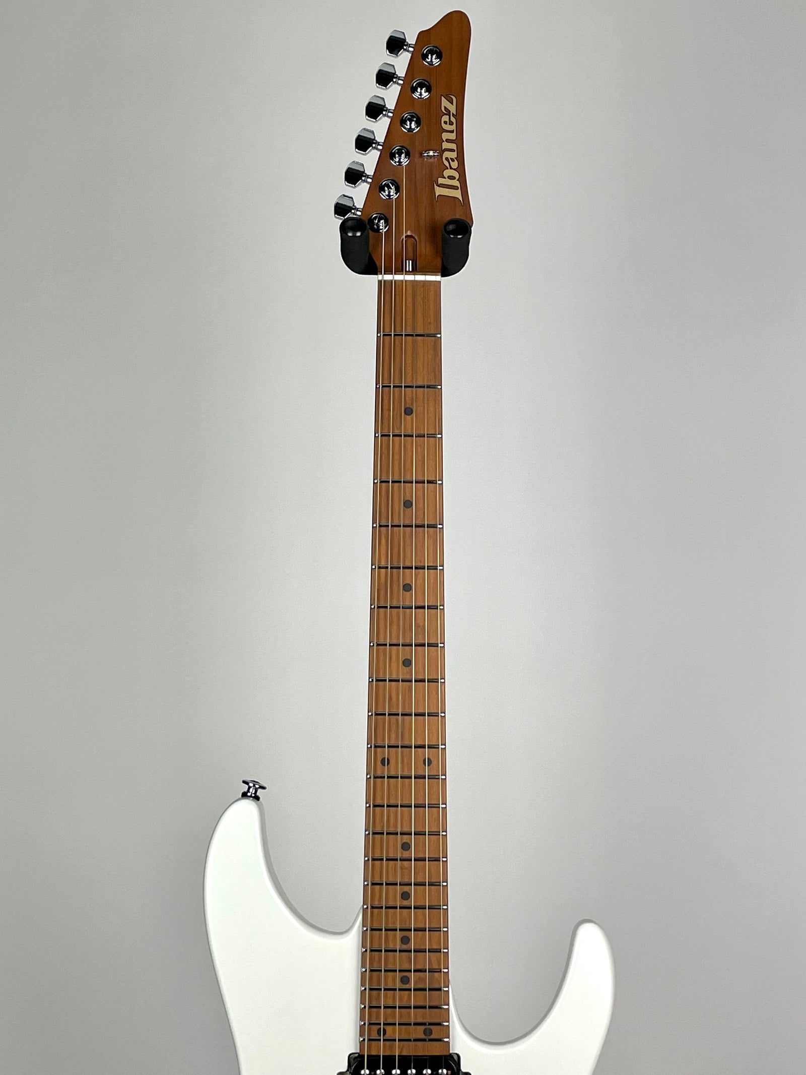 Ibanez Prestige AZ2402-PWF Prestige AZ Series Guitar with Roasted Maple Fingerboard - Pearl White Flat