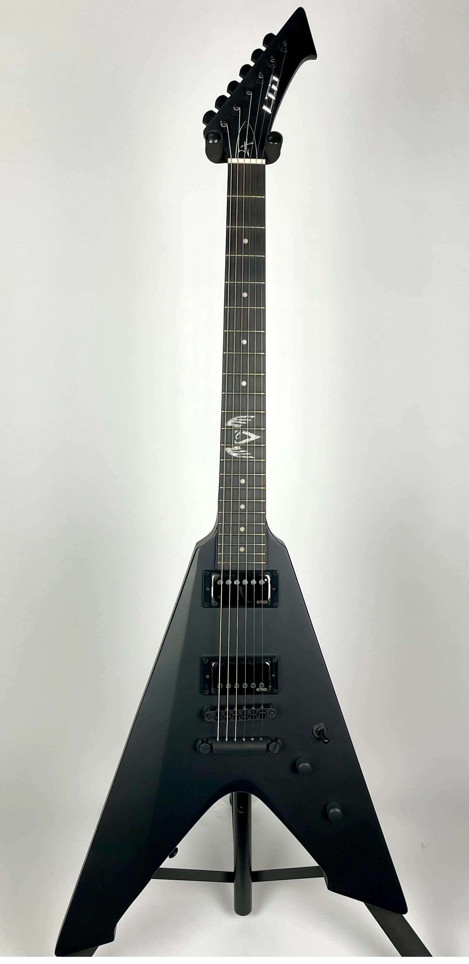 LTD Artist Signature James Hetfield Vulture with Macassar Ebony Fingerboard - Black Satin