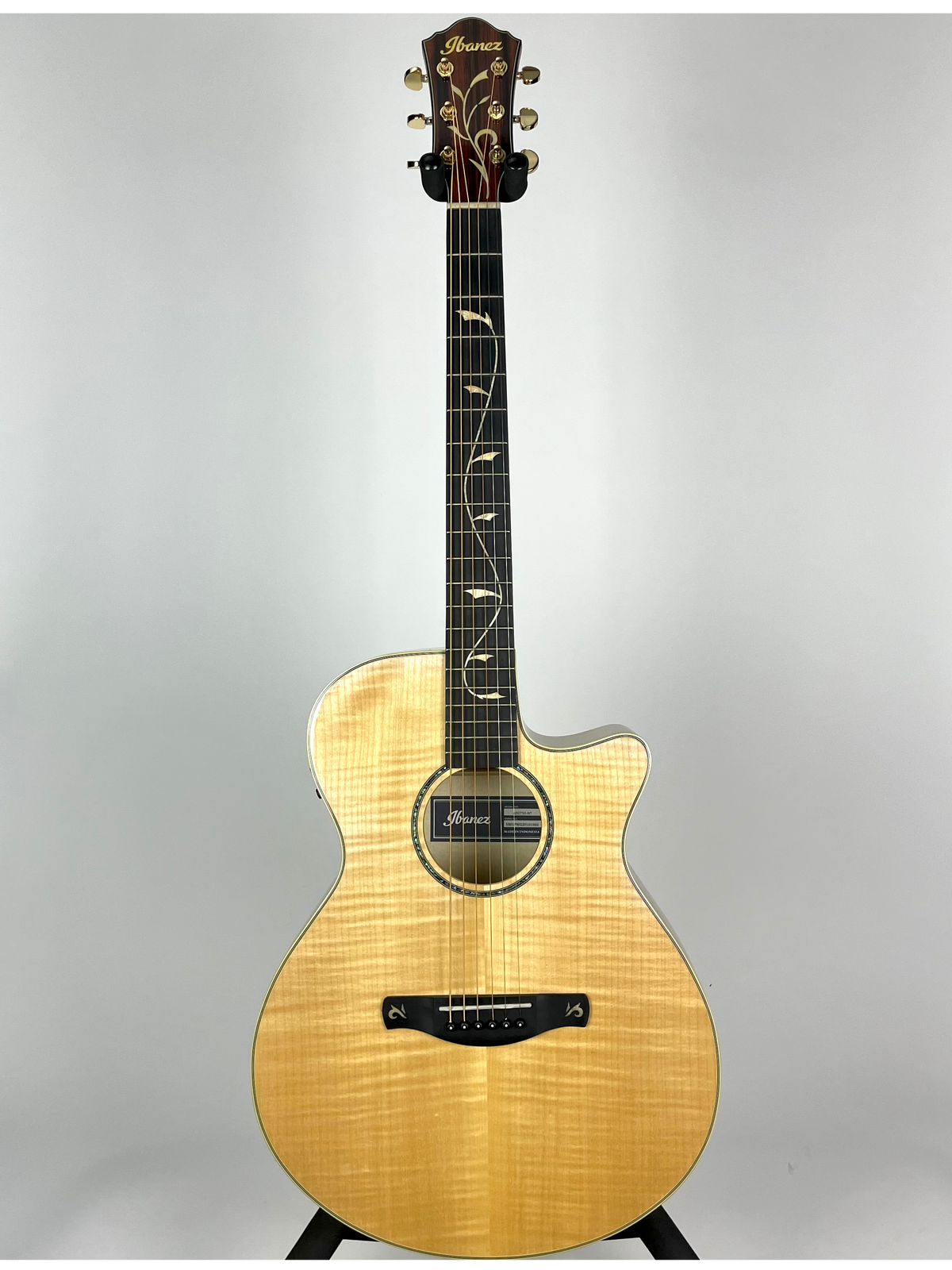 Ibanez AEG750-NT AEG Series Acoustic with Ebony Fingerboard - Natural (Flamed Maple)