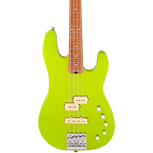Charvel Pro-Mod San Dimas Bass PJ IV with Caramelized Maple Fingerboard - Lime Green Metallic