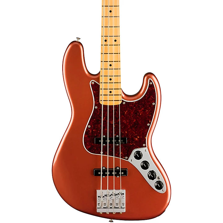 USED Fender Player Plus Jazz Bass with Maple Fingerboard - Aged Candy Apple Red