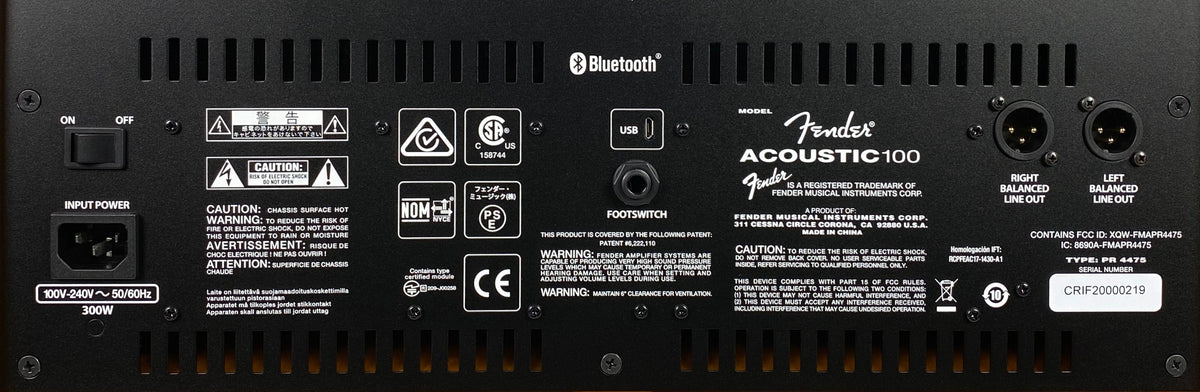 Fender Acoustic 100 2-Channel 100-Watt 1x8" Acoustic Guitar Amp