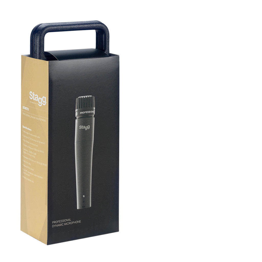 Stagg SDM70 Professional Multipurpose Cardioid Dynamic Microphone w/Cartridge DC18 Black