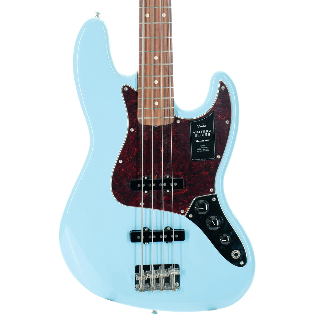 USED Fender Vintera '60s Jazz Bass with Pau Ferro Fingerboard - Daphne Blue