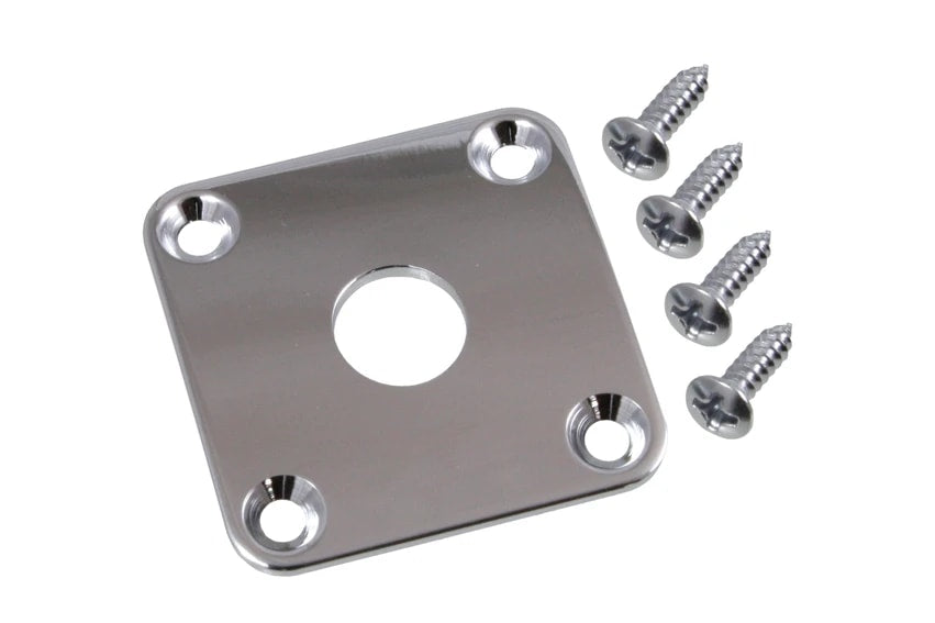 Allparts AP-0633-001 Square Jackplate For Les Paul Nickel