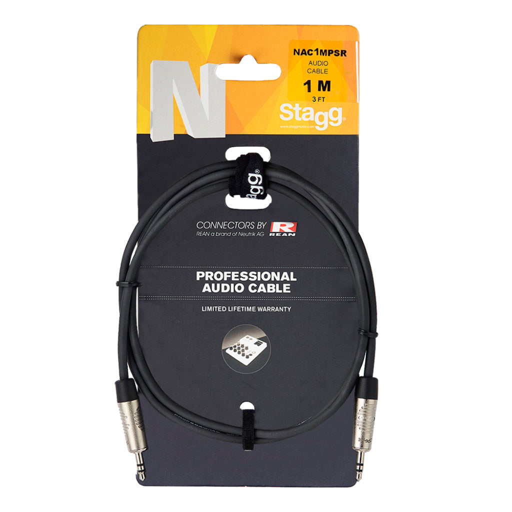 Stagg N-Series Professional Audio Cable Mini Jack/Mini Jack - 3' Black