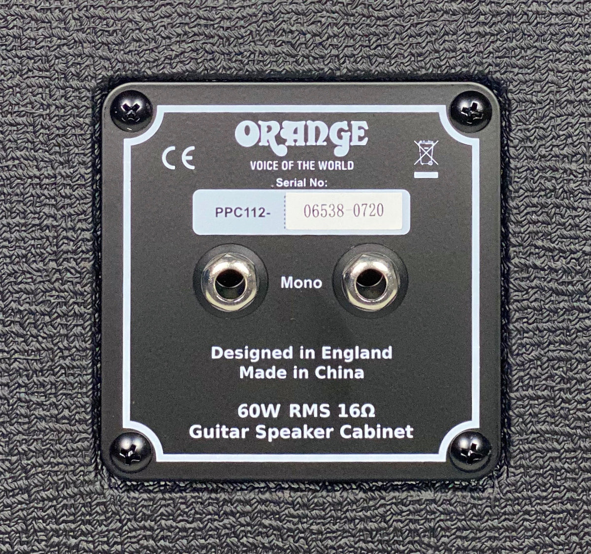 Orange PPC112 60-Watt 1x12" Guitar Cabinet Black