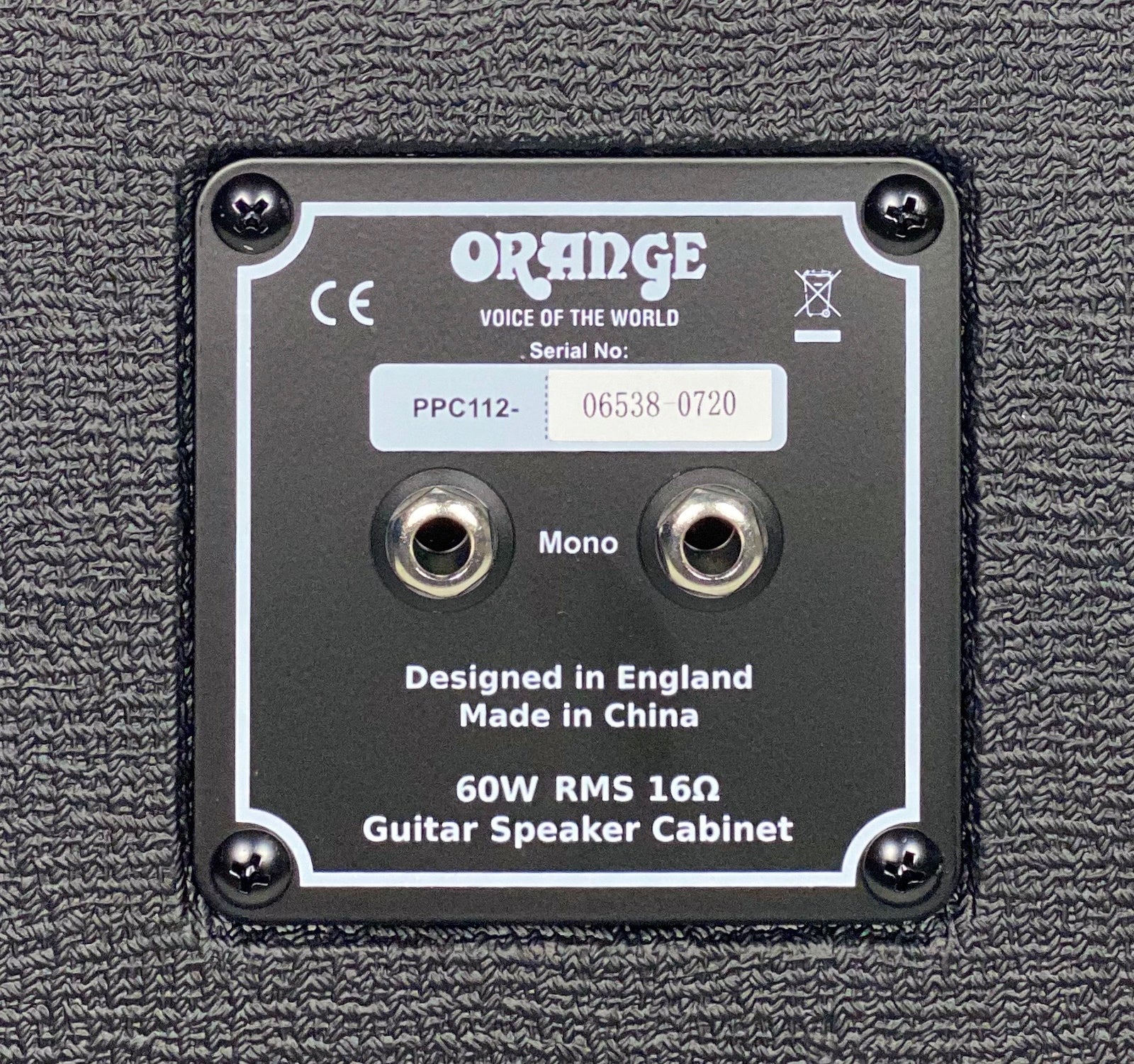 Orange PPC112 60-Watt 1x12" Guitar Cabinet Black