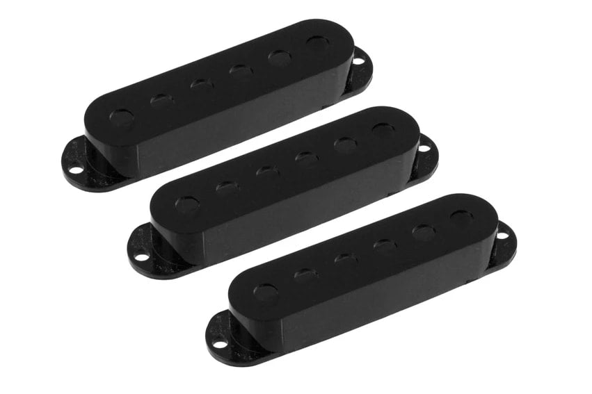 Allparts PC-0406-023 Set of 3 Plastic Pickup Covers for Stratocaster Black