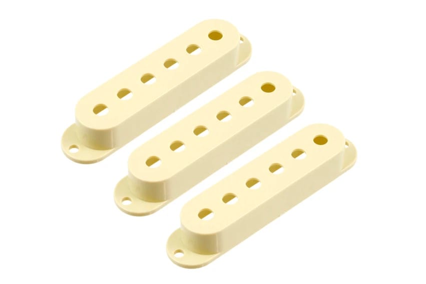 Allparts PC-0406-028 Set of 3 Plastic Pickup Covers for Stratocaster Cream