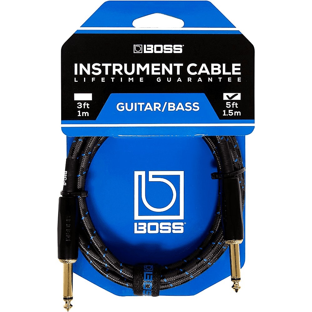 Boss BIC-5 1/4" TS Straight Instrument Cable - 5'