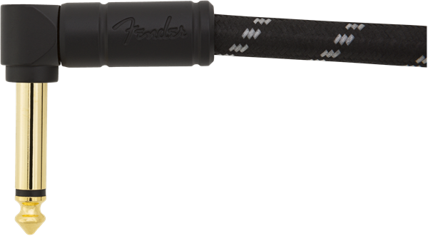 Fender Deluxe Series Instrument Cable Angle/Angle - 6" 2pk Black Tweed