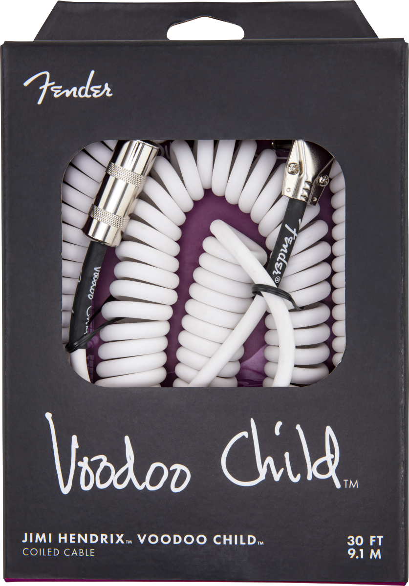 Fender Jimi Hendrix Voodoo Child Cable Straight/Right - 30' White